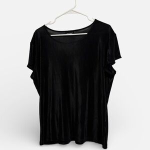 Chic Black Short Sleeve Women's Top